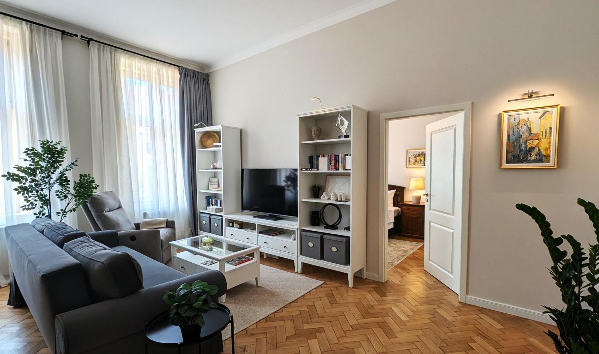 Apartment In Historic Center, Quiet Area, Ac 锡比乌 外观 照片