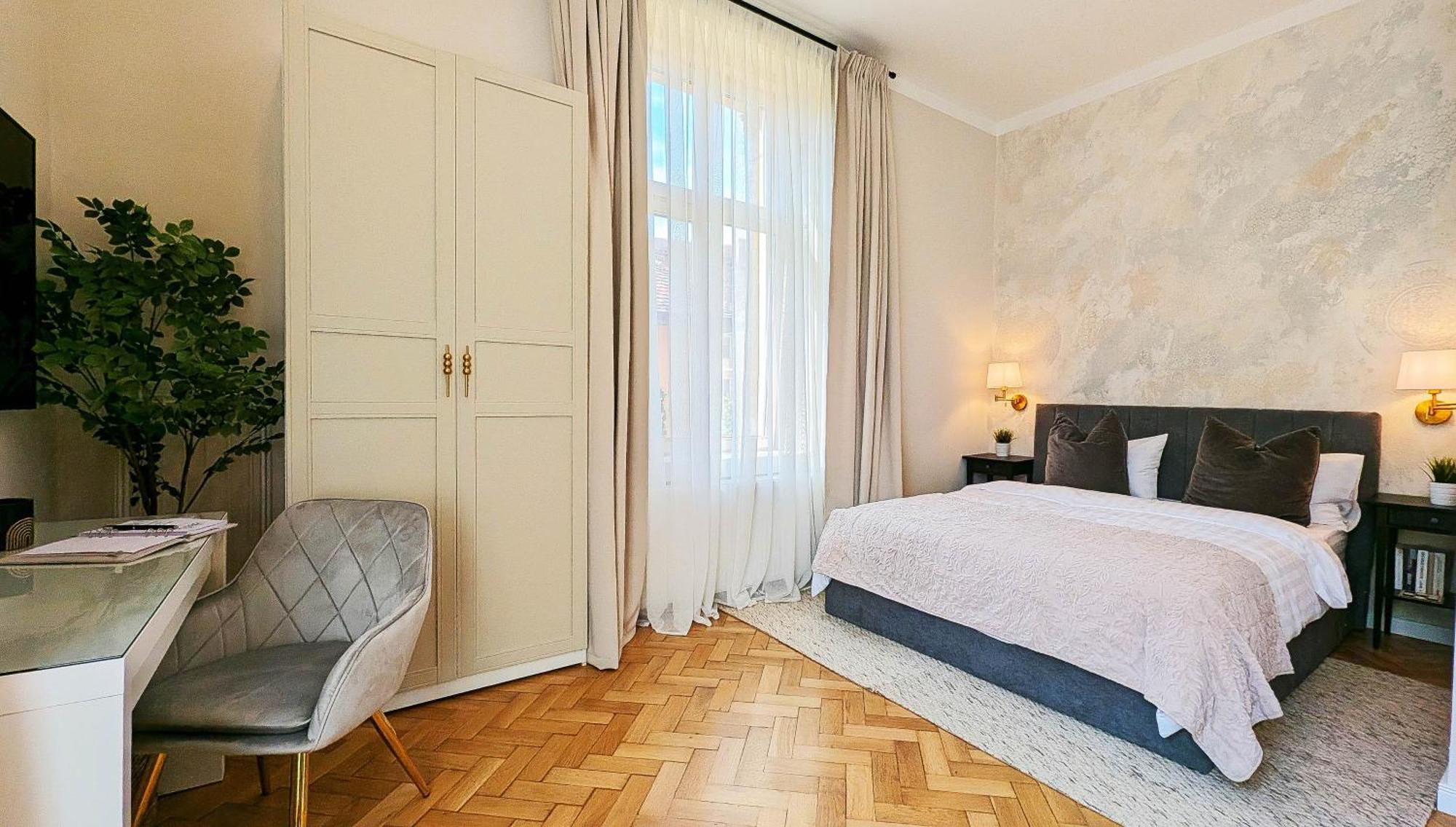 Apartment In Historic Center, Quiet Area, Ac 锡比乌 外观 照片