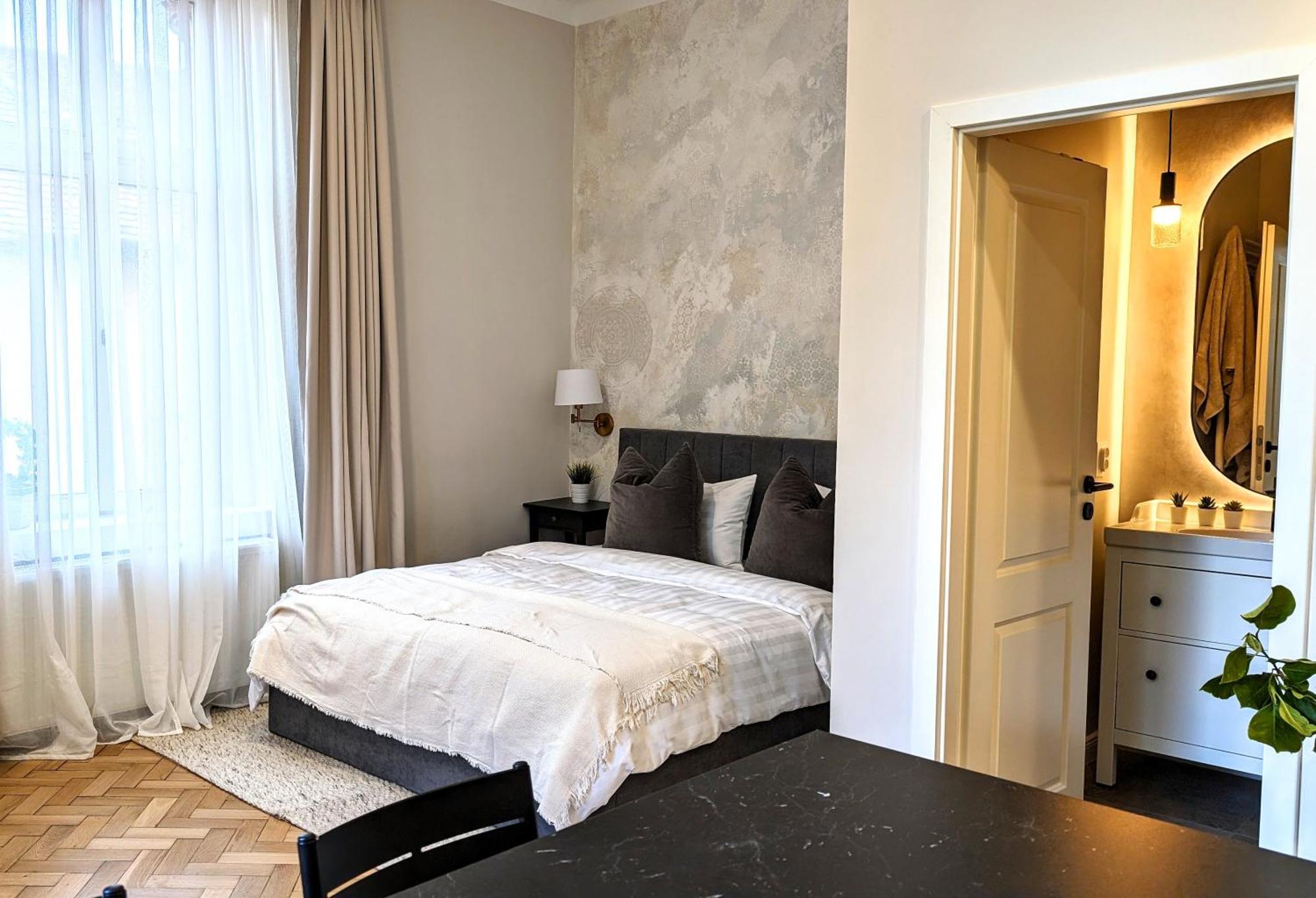 Apartment In Historic Center, Quiet Area, Ac 锡比乌 外观 照片